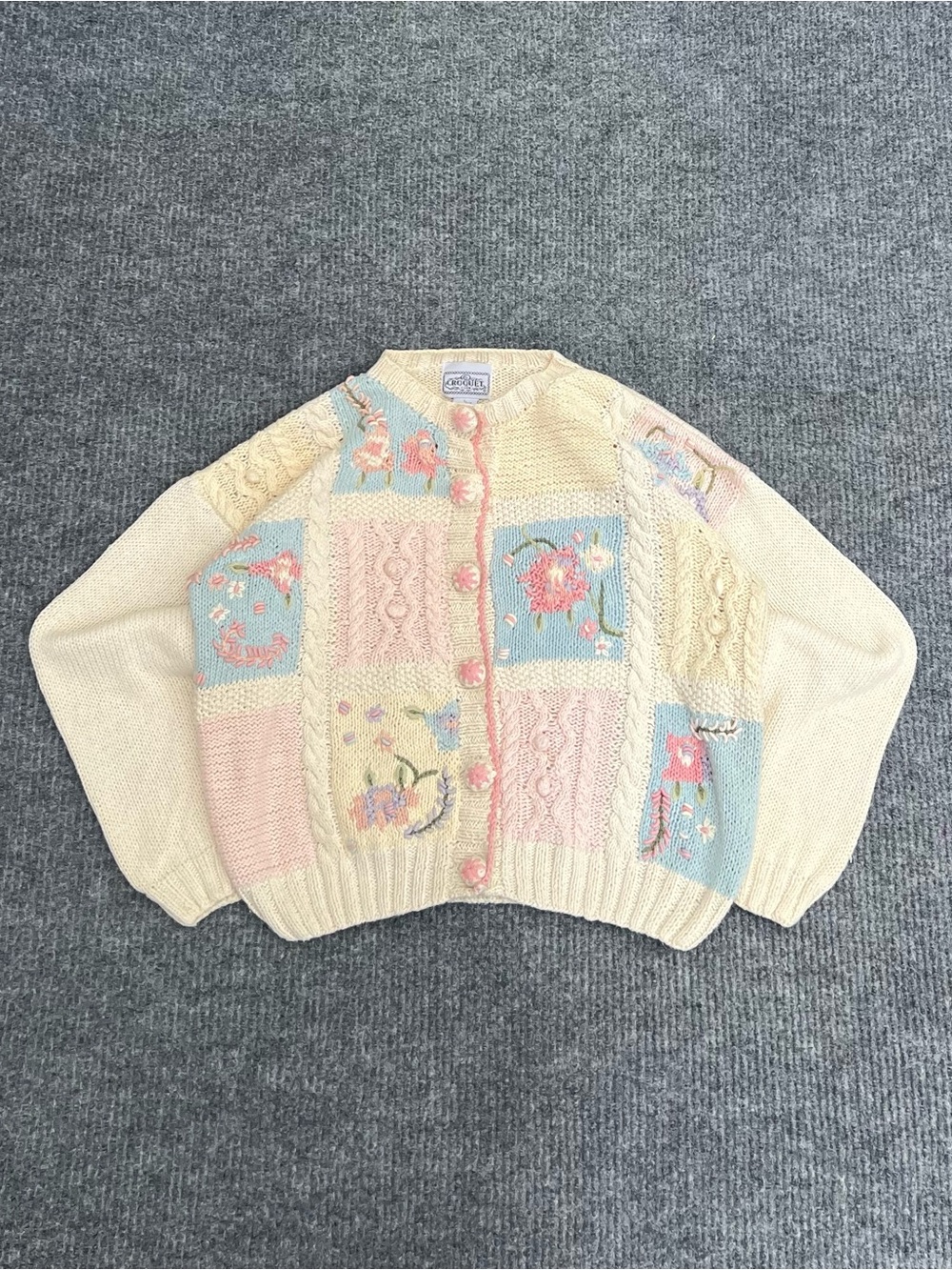 Vintage Chunky Knit Cardigan Sweater